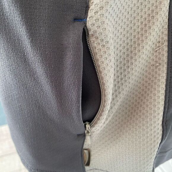 Alo cool fit men XL Longsleeve 1/4 zip mock turtleneck grey & blue - Picture 4 of 12